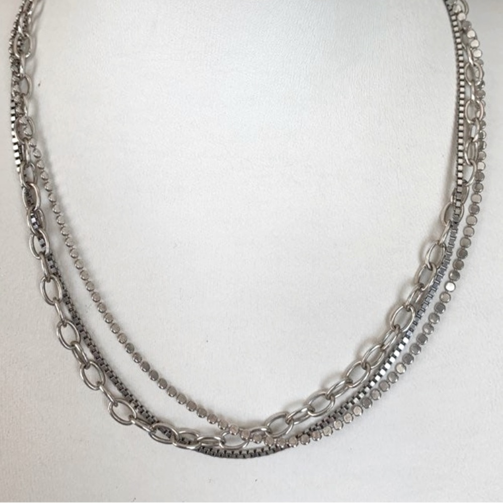 Silpada RARE-VERY HTF Vintage .925 Sterling Silver Triple Strand Variant Chain